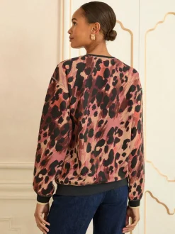 Love & Roses Brown Crew Neck Jersey Sweatshirt