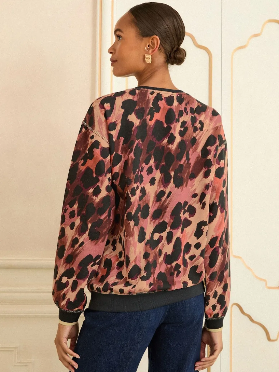 Love & Roses Brown Crew Neck Jersey Sweatshirt