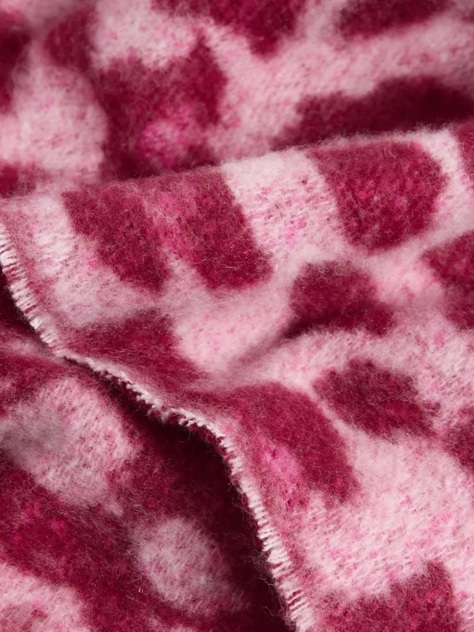 Love & Roses Burgundy Leopard Print Brushed Scarf