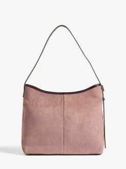 Love & Roses Burgundy Woven Slouchy Tote Bag