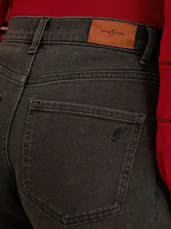 Love & Roses Charcoal Grey Barrel Leg Jeans