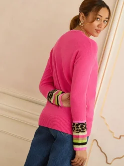 Love & Roses Pink Crew Neck Cosy Jumper
