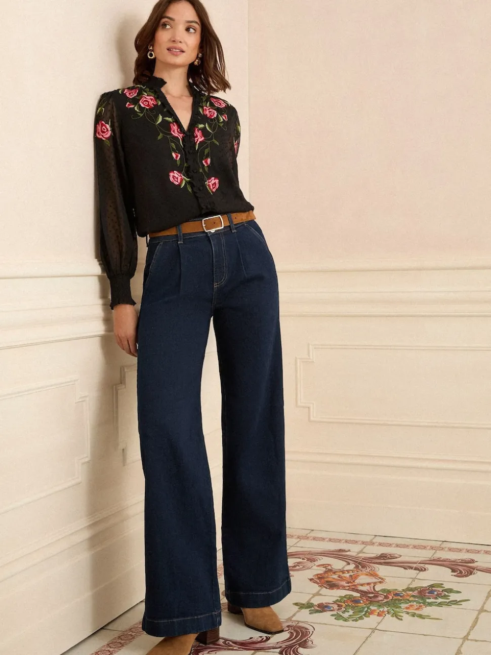 Love & Roses Rinse Blue Tailored Jeans