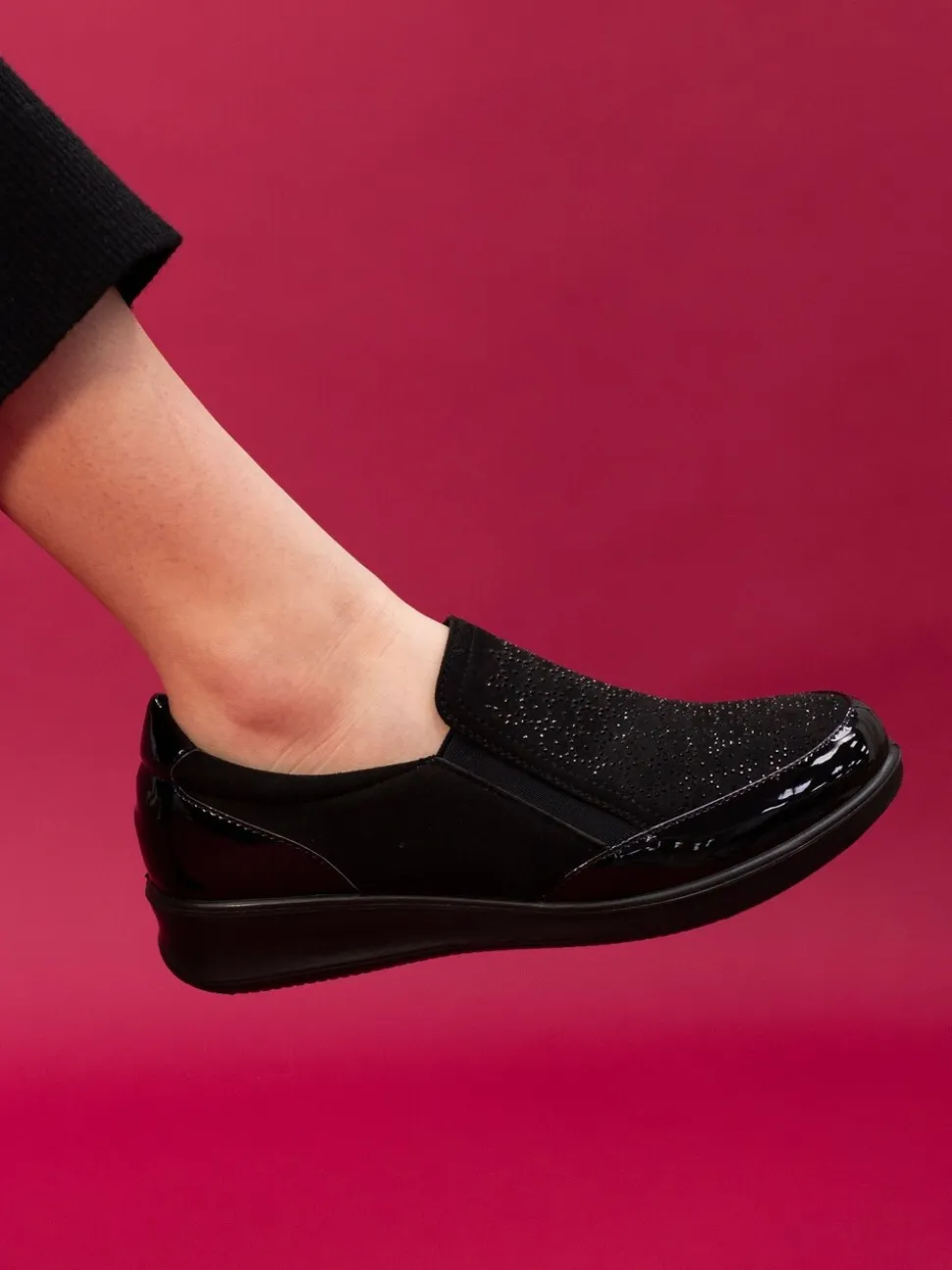 Lunar Black Hattie Wedge Shoes