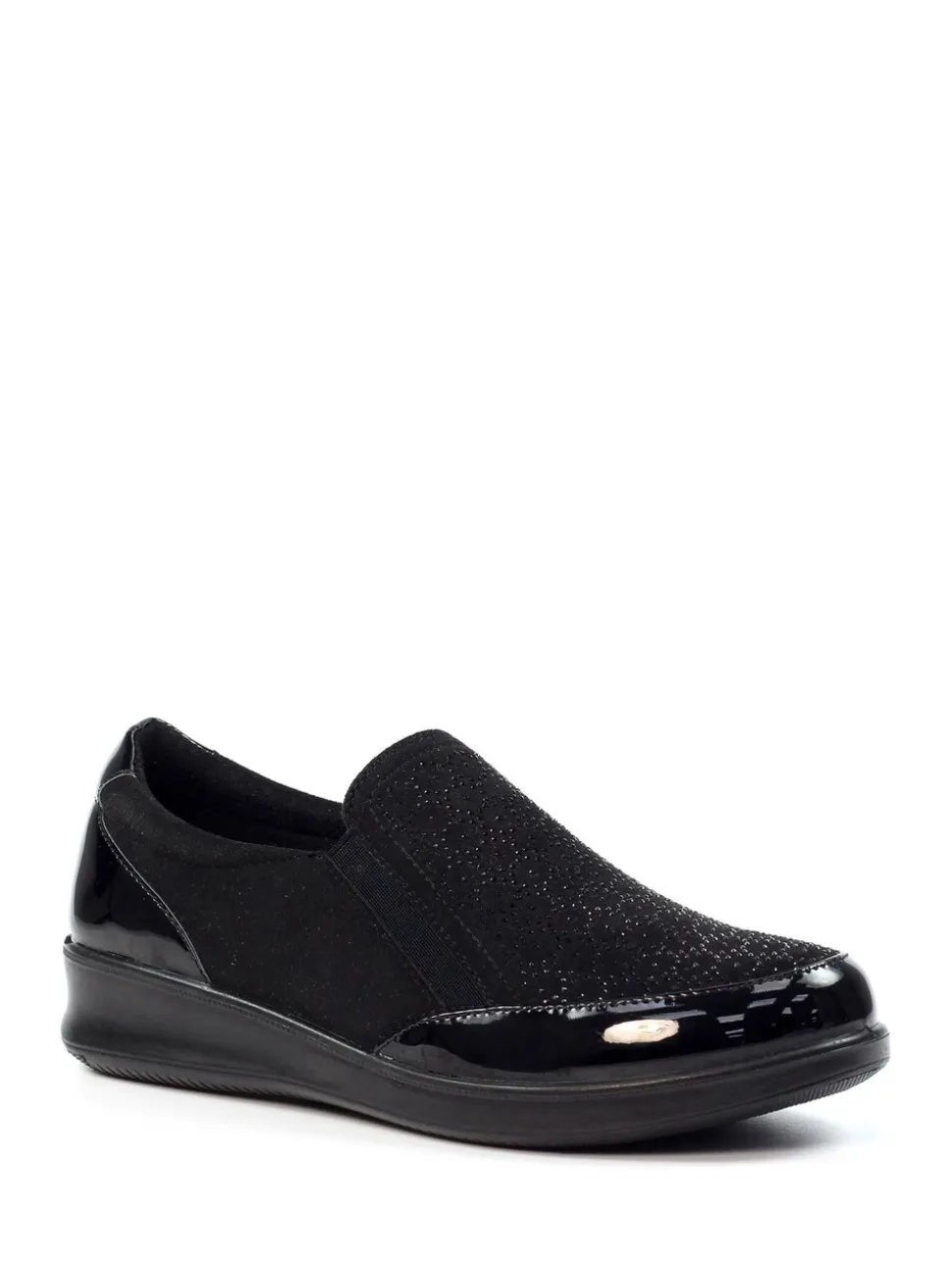 Lunar Black Hattie Wedge Shoes