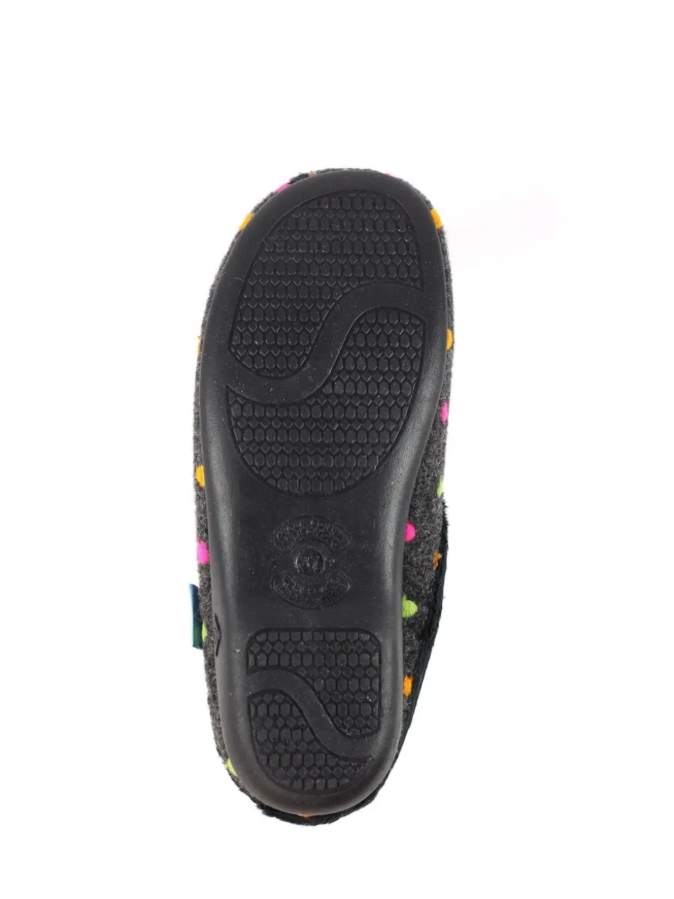 Lunar Black Peanut Polka Dot Mule Slippers