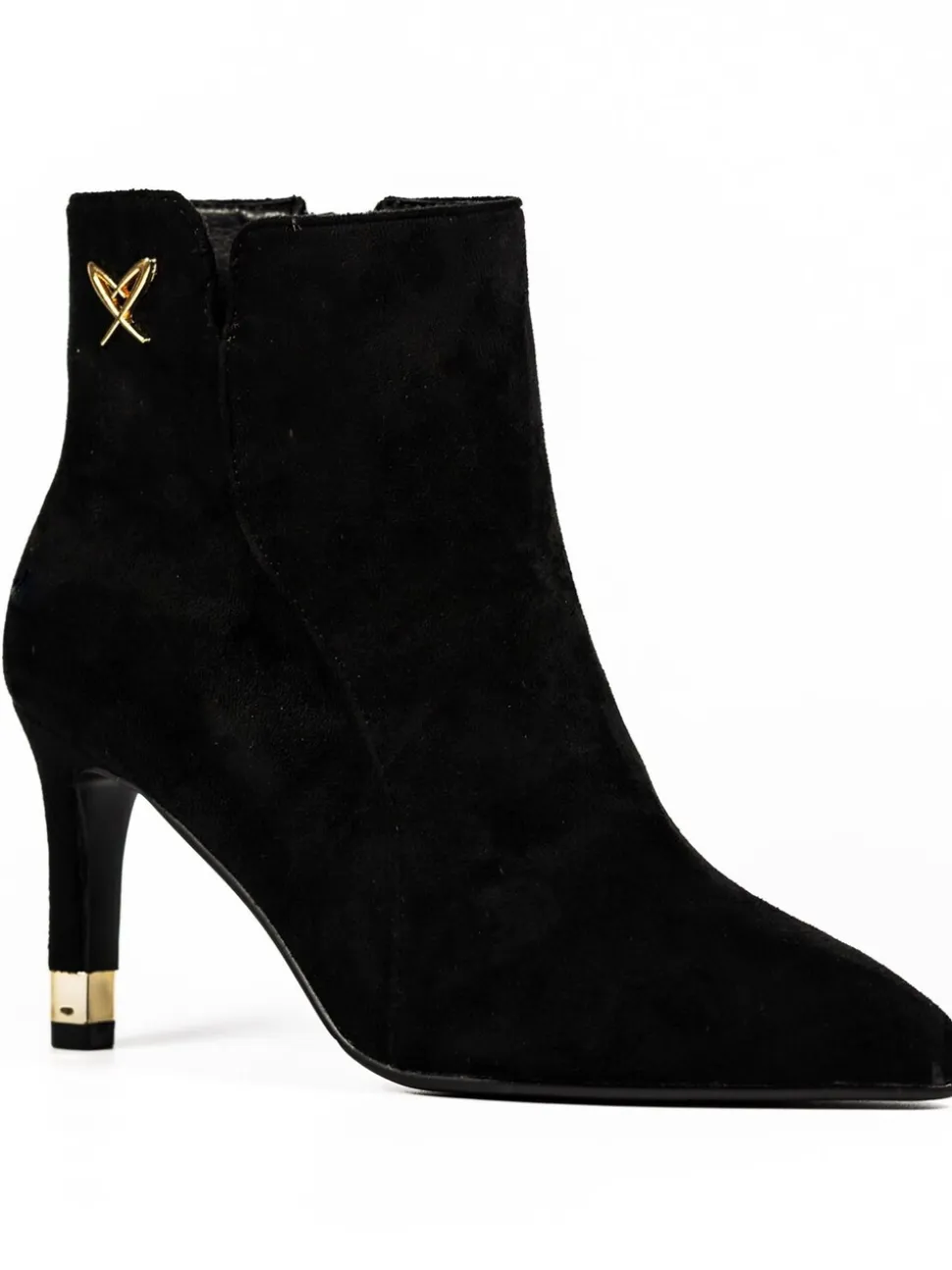 Lunar Black Sadie Heeled Ankle Boots