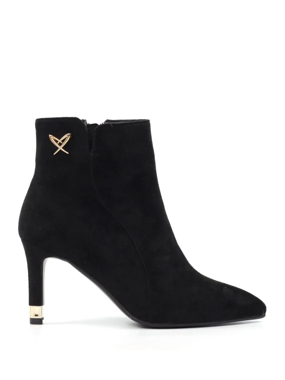 Lunar Black Sadie Heeled Ankle Boots