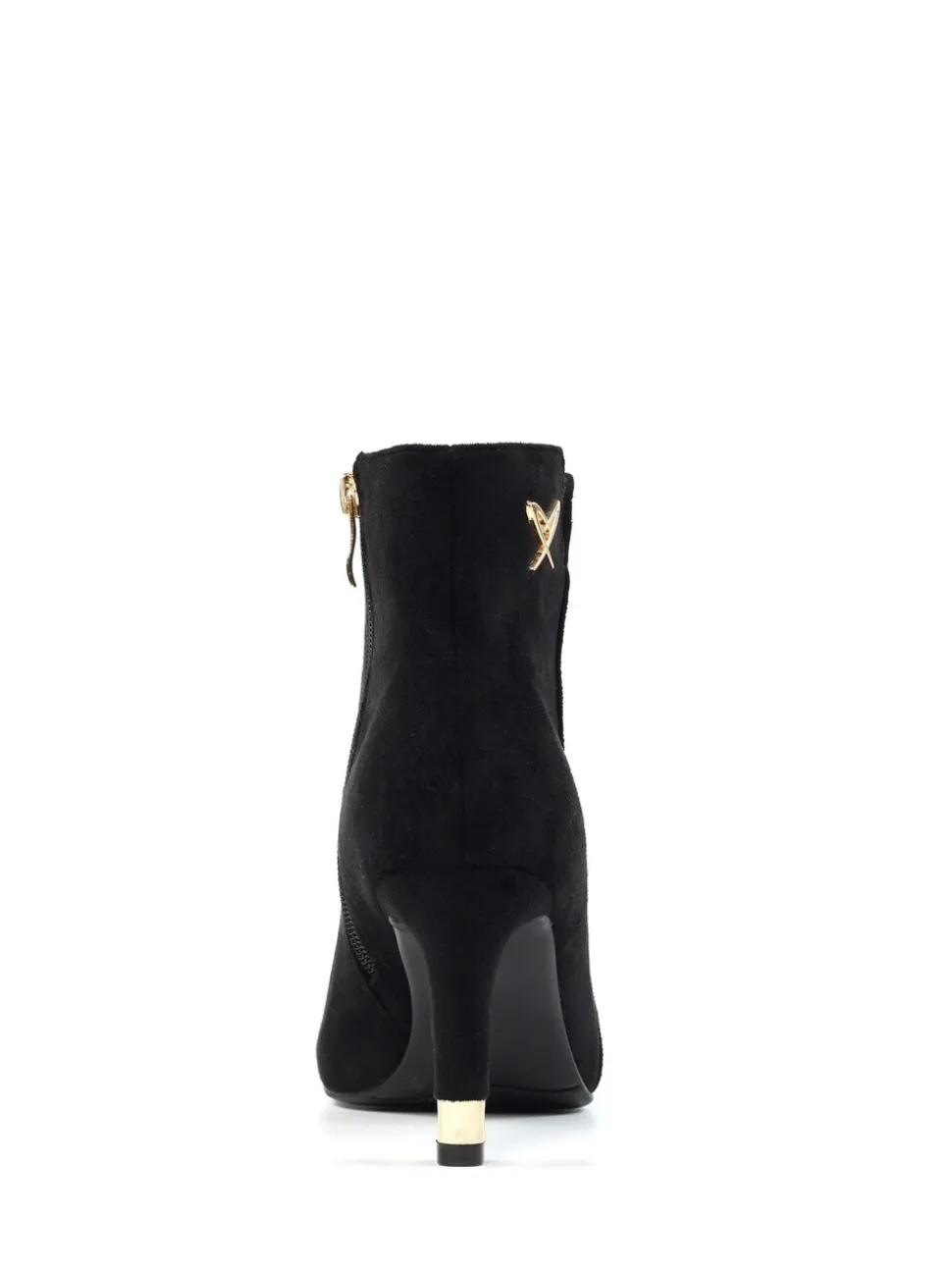 Lunar Black Sadie Heeled Ankle Boots