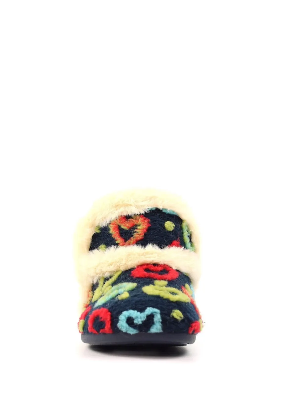 Lunar Blue Angel Heart Detail Bootie Slippers