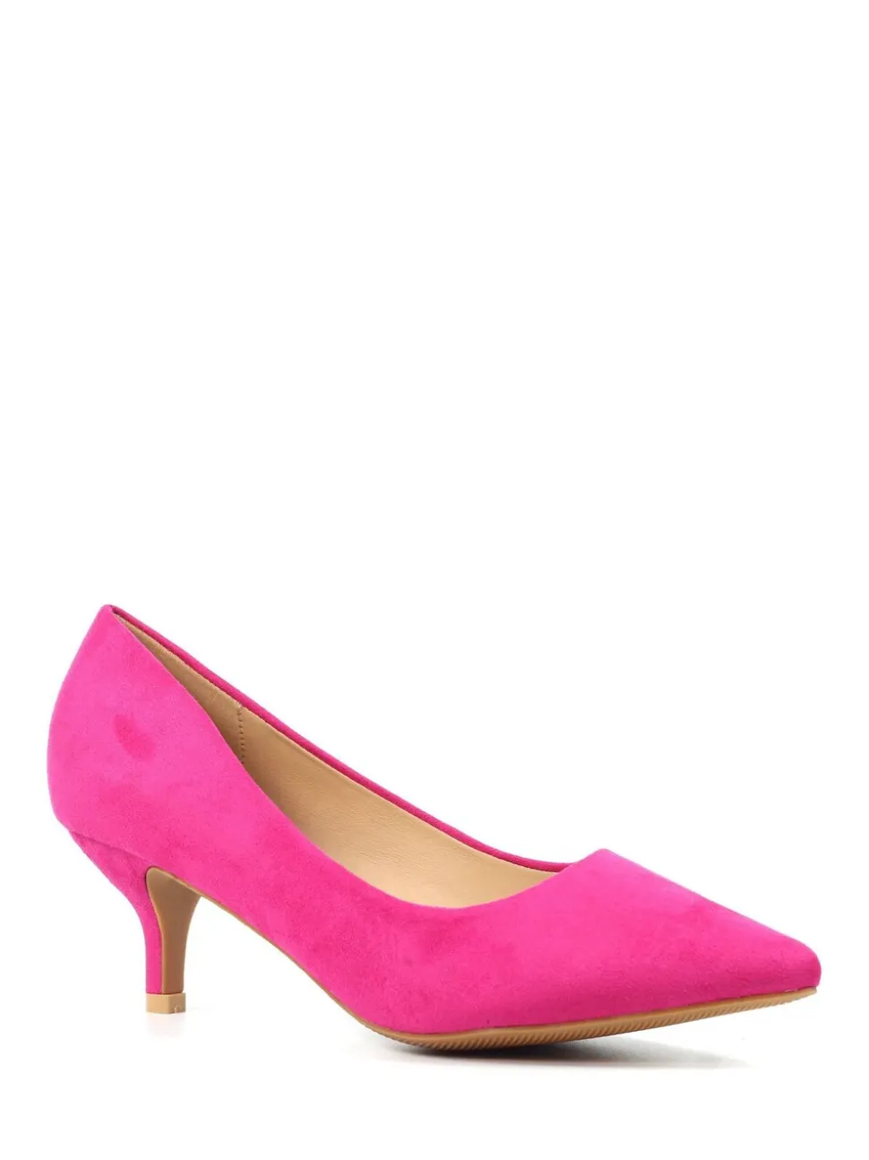 Lunar Fuchsia Abby Kitten Heel Court Shoes
