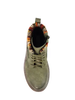 Lunar Green Wide Fit Animal Print California Boots