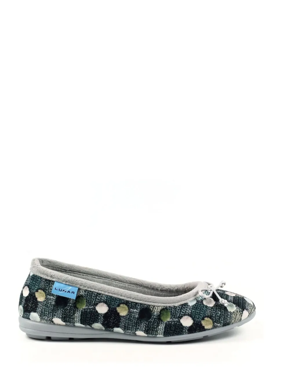 Lunar Grey Ladies Ballerina Slippers
