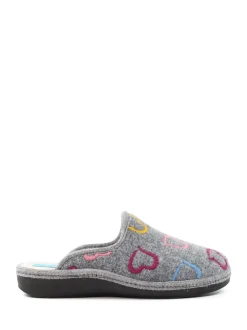 Lunar Grey Mule Slippers