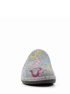Lunar Grey Mule Slippers