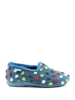 Lunar Light Blue Helix with Multi Spots Slippers