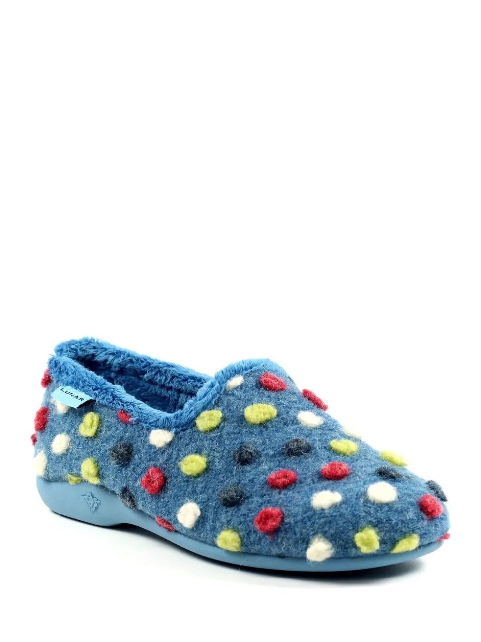 Lunar Light Blue Helix with Multi Spots Slippers