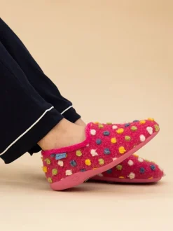 Lunar Pink Ladies Full Slippers