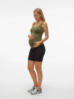 Mamalicious Black Maternity Seamless Leggings