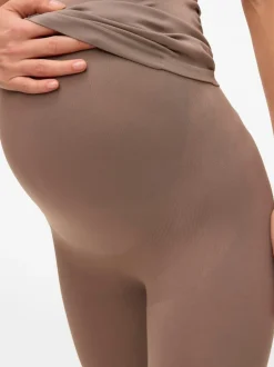 Mamalicious Brown Maternity Seamless Leggings