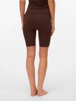 Mamalicious Dark Brown Maternity Seamless Leggings