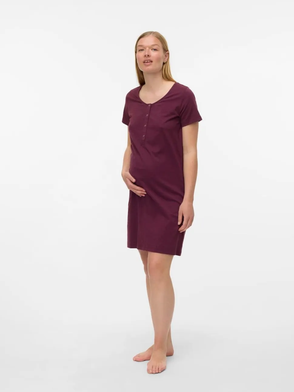 Mamalicious Purple Maternity And Nursing Nightie