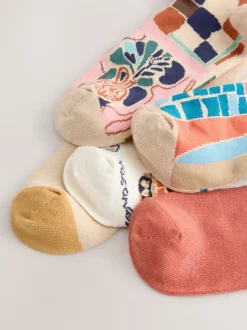Marrakesh Mix Print Ankle Socks 5 Pack