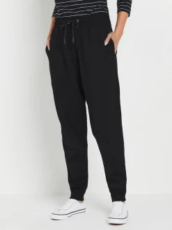 M&Co Black Cuffed Drawtsring Joggers