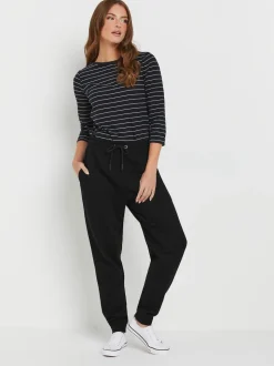 M&Co Black Cuffed Drawtsring Joggers