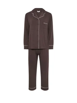 M&Co Brown Long Sleeve Pyjamas Set