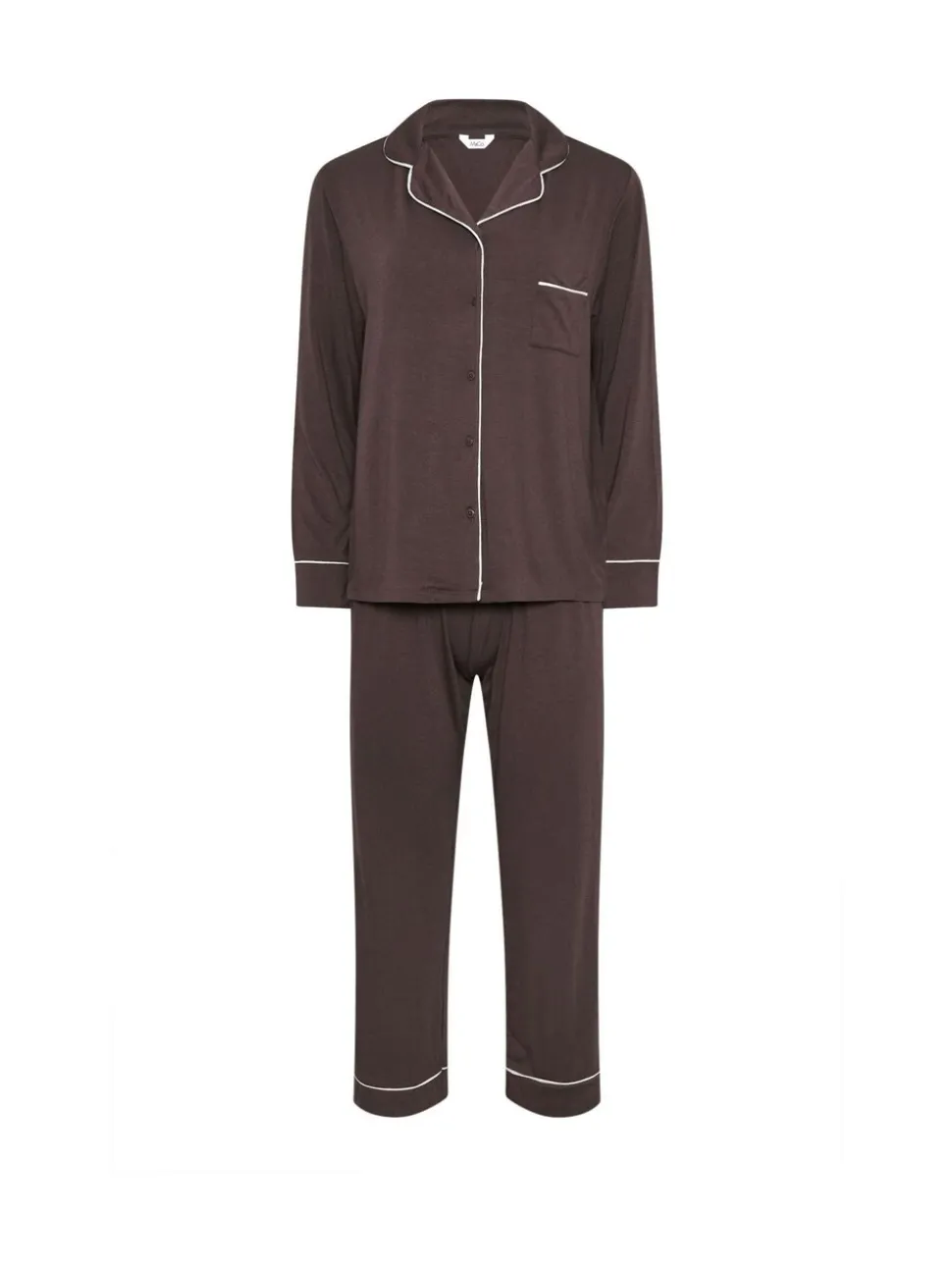 M&Co Brown Long Sleeve Pyjamas Set