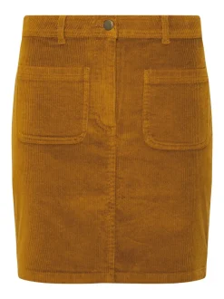 M&Co Brown Petite Cord A-Line Skirt