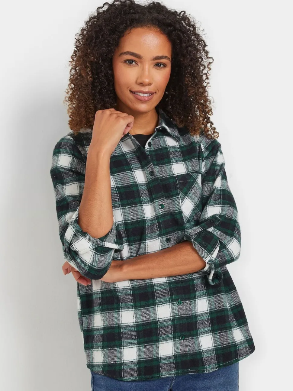 M&Co Green Check Shirt