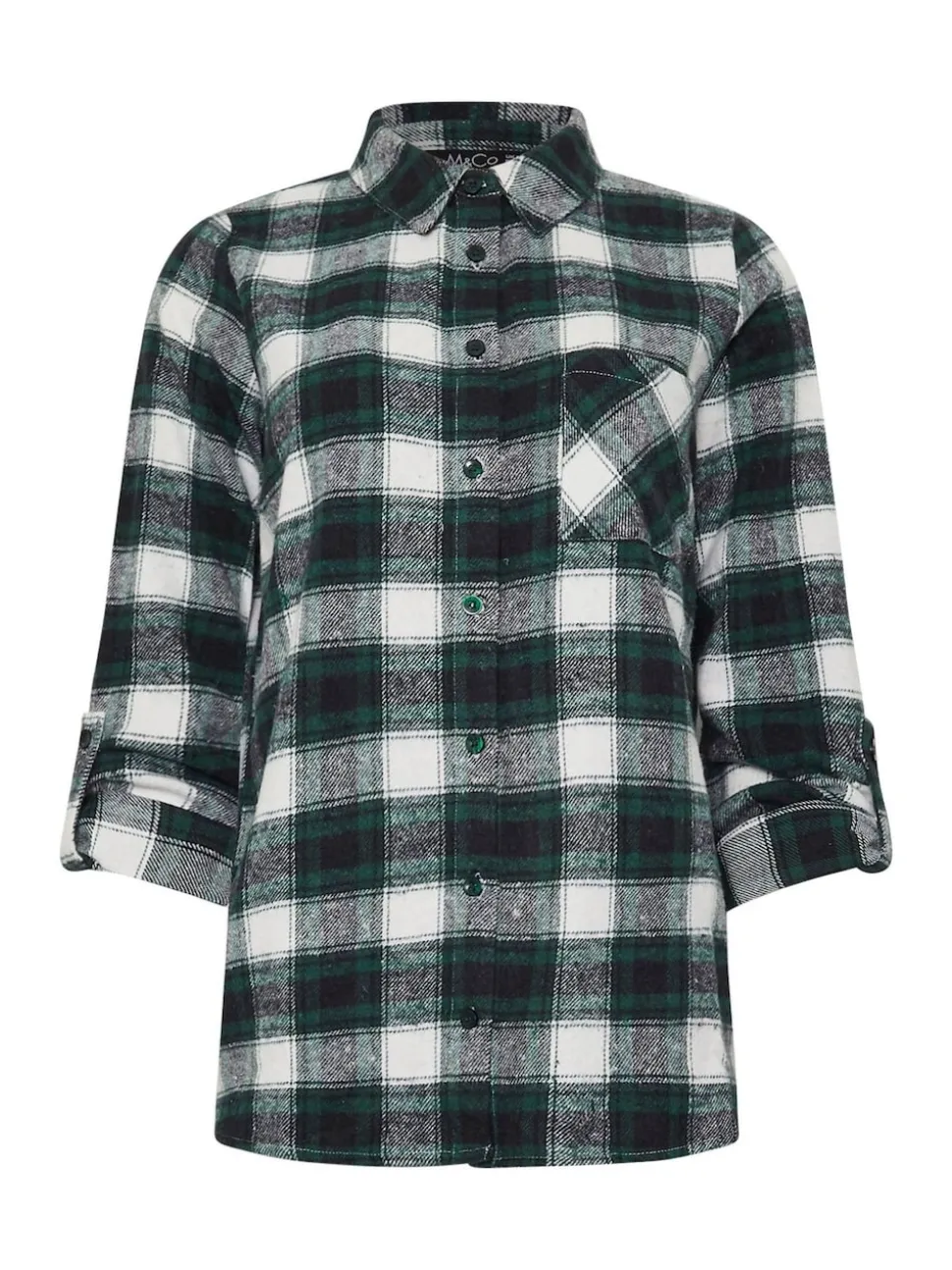 M&Co Green Check Shirt