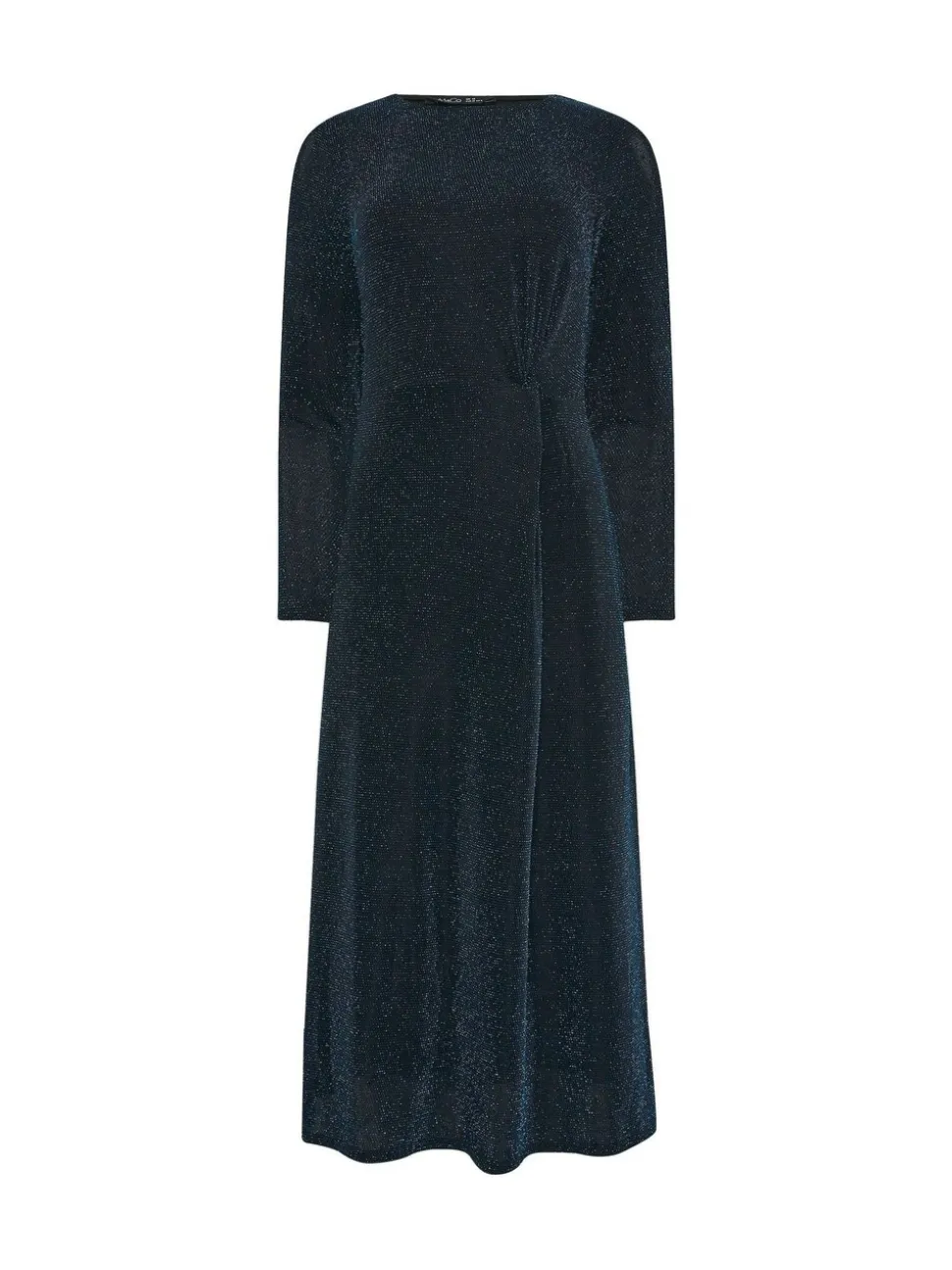 M&Co Green Metallic Twist Front Midi Dress