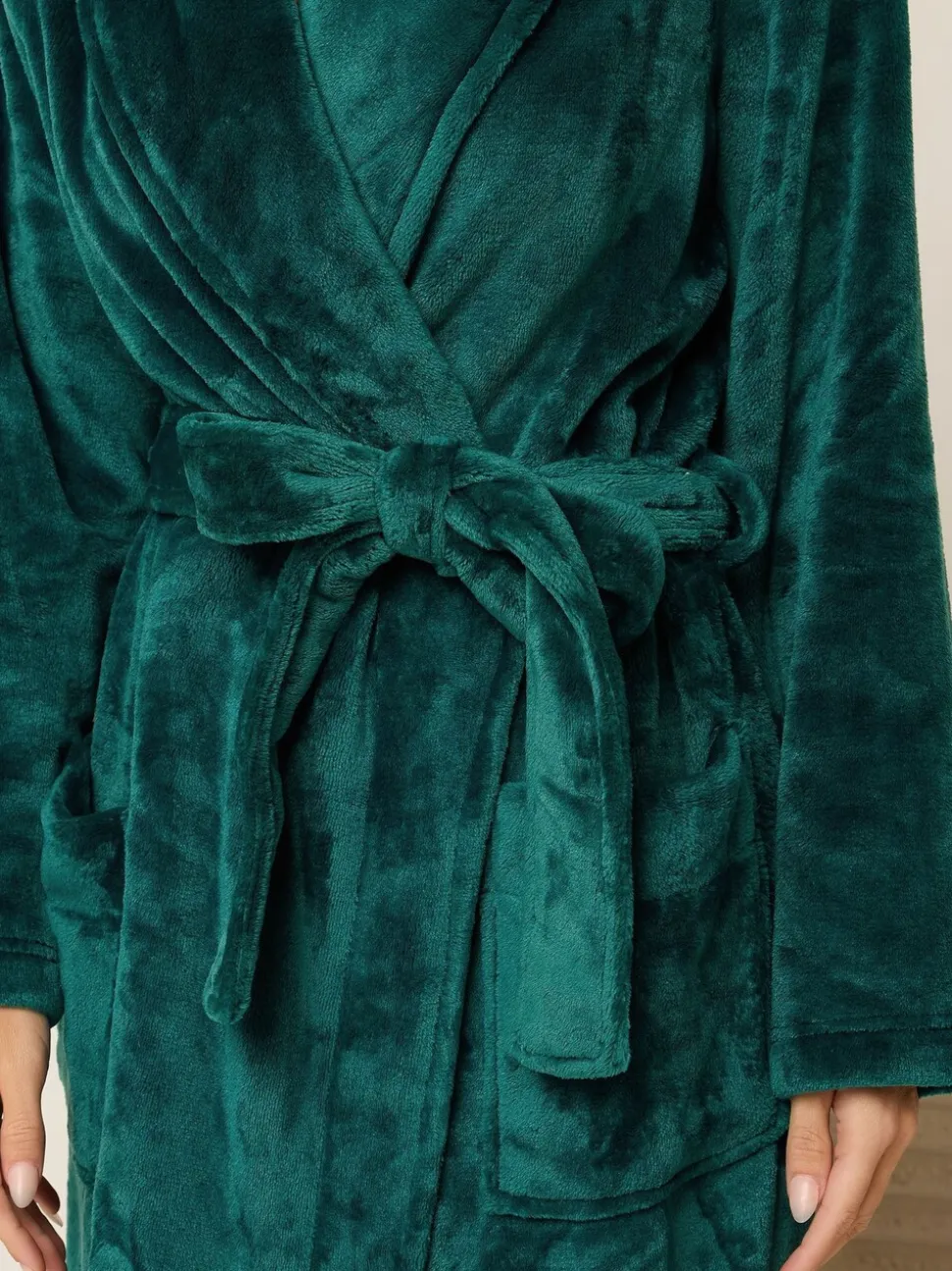 M&Co Green Super Luxe Shawl Maxi Robe
