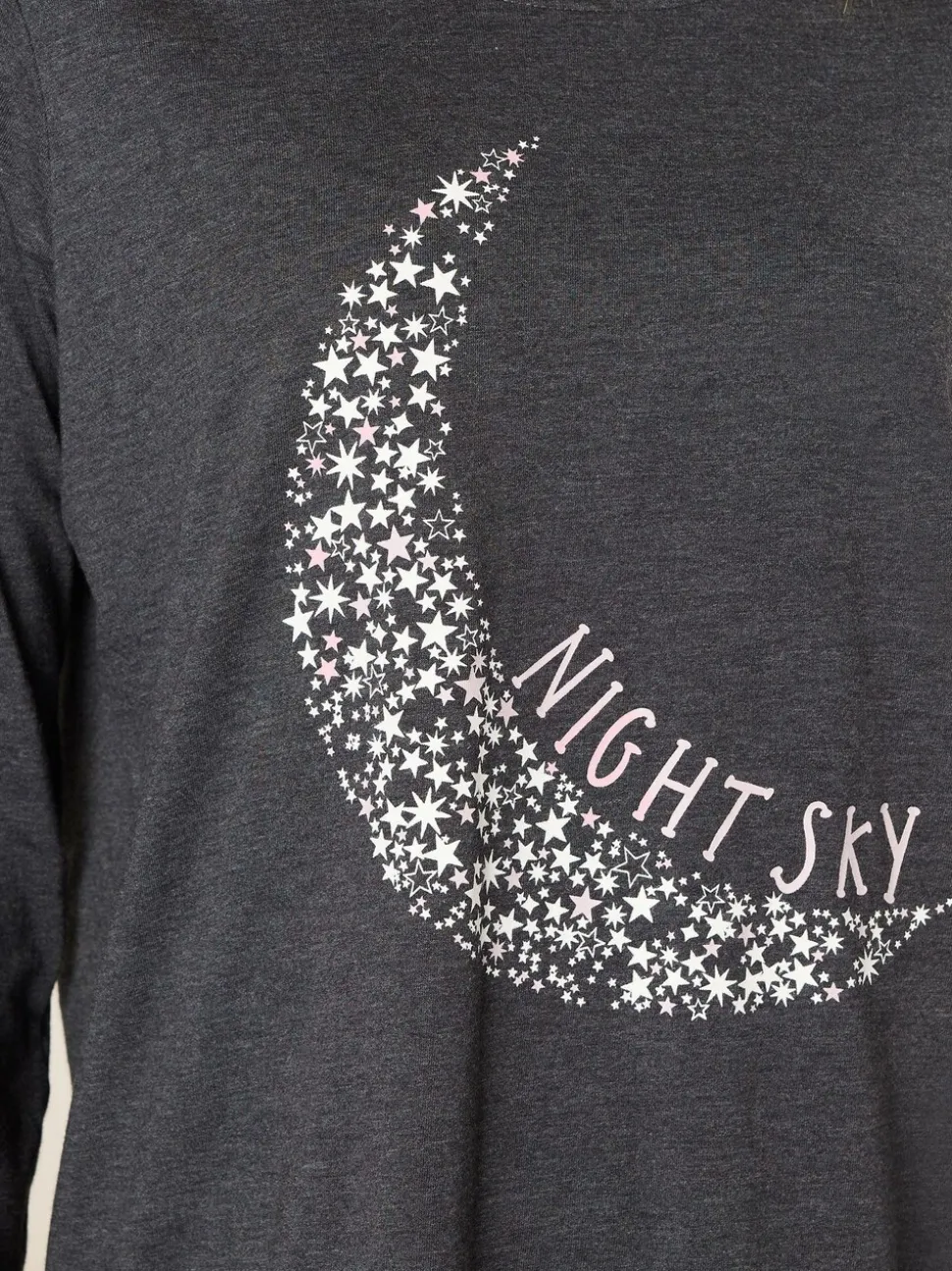M&Co Grey Night Sky Long Sleeve Wide Leg Pyjamas Set