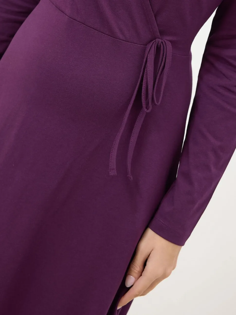 M&Co Purple Long Sleeve Wrap Dress