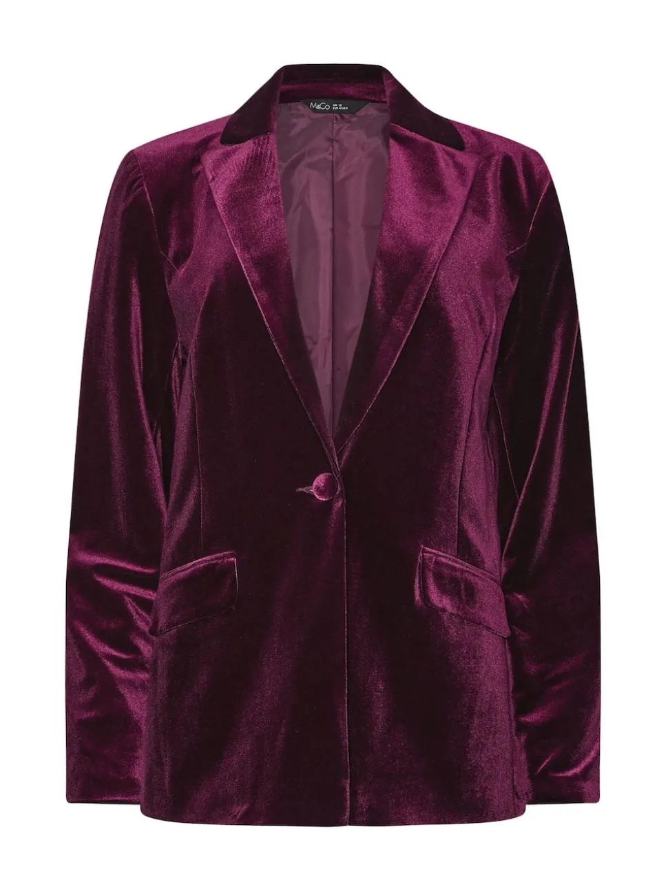 M&Co Red Velour Blazer