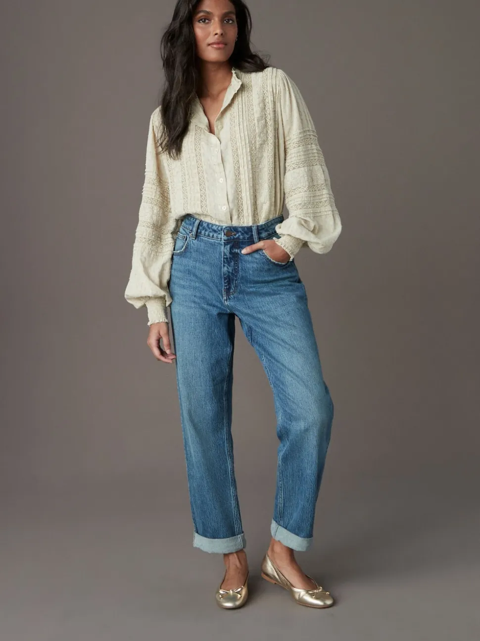 Mid Blue Boyfriend Jeans