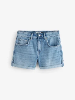 Mid Blue Denim Boy Shorts
