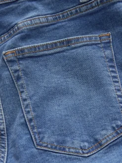 Mid Blue Denim Mid Rise Stretch Bootcut Jeans