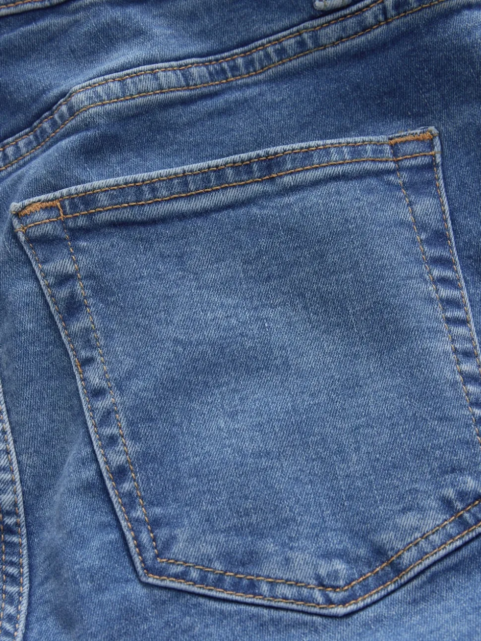 Mid Blue Denim Mid Rise Stretch Bootcut Jeans