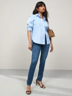 Mid Blue Denim Slim Lift And Shape Jeans
