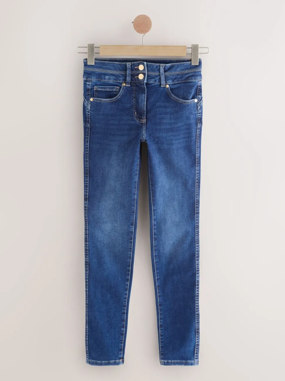 Mid Blue Denim Wash Lift Slim And Shape Skinny Jeans