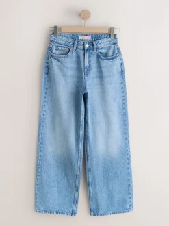 Mid Blue Hourglass Wide Leg Jeans