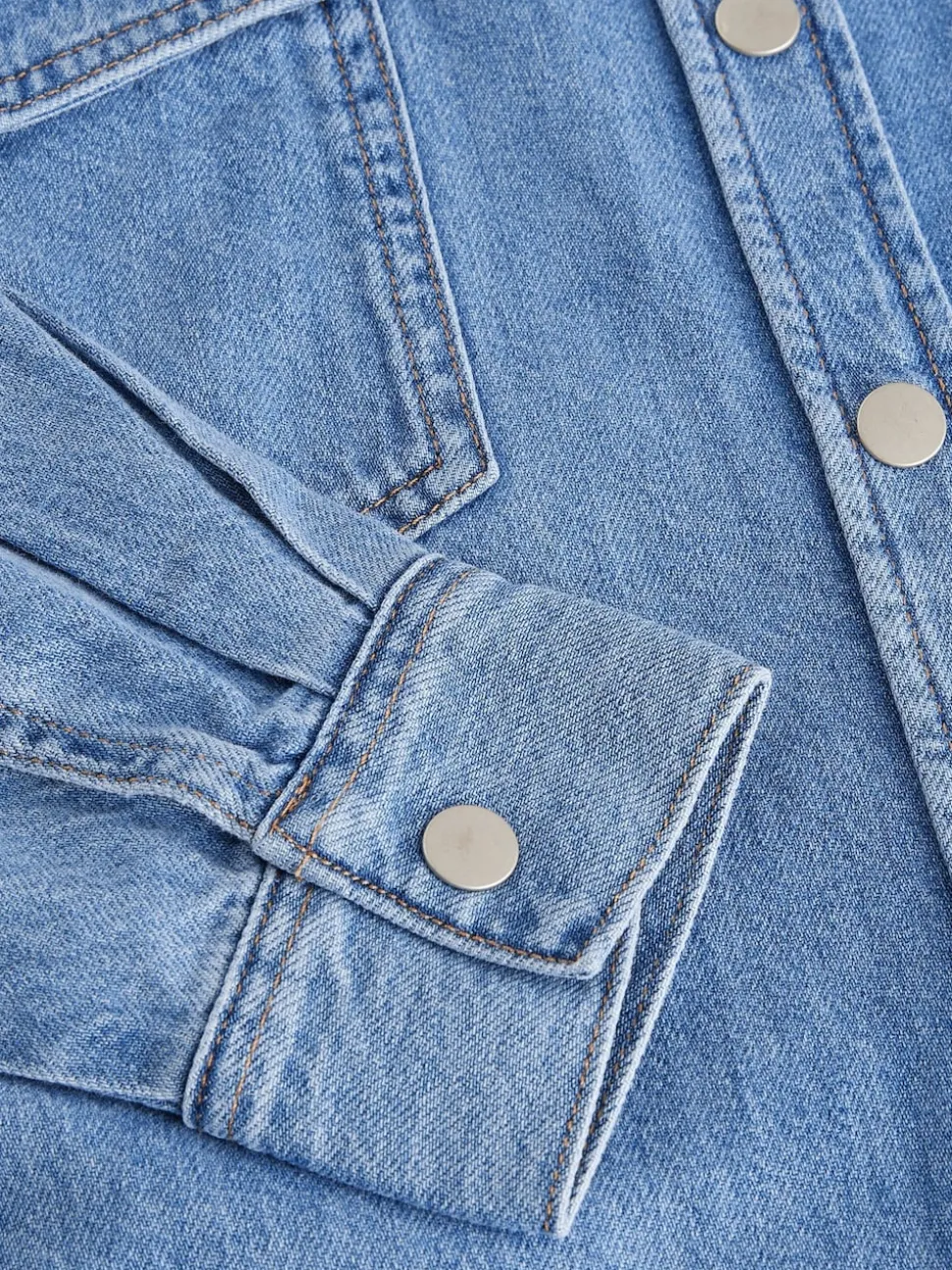 Mid Blue Oversize Denim Shirt
