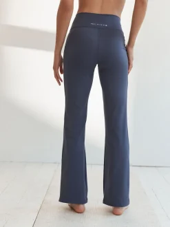 Midnight Blue Supersoft Dry Tech Flared Yoga Sports Leggings