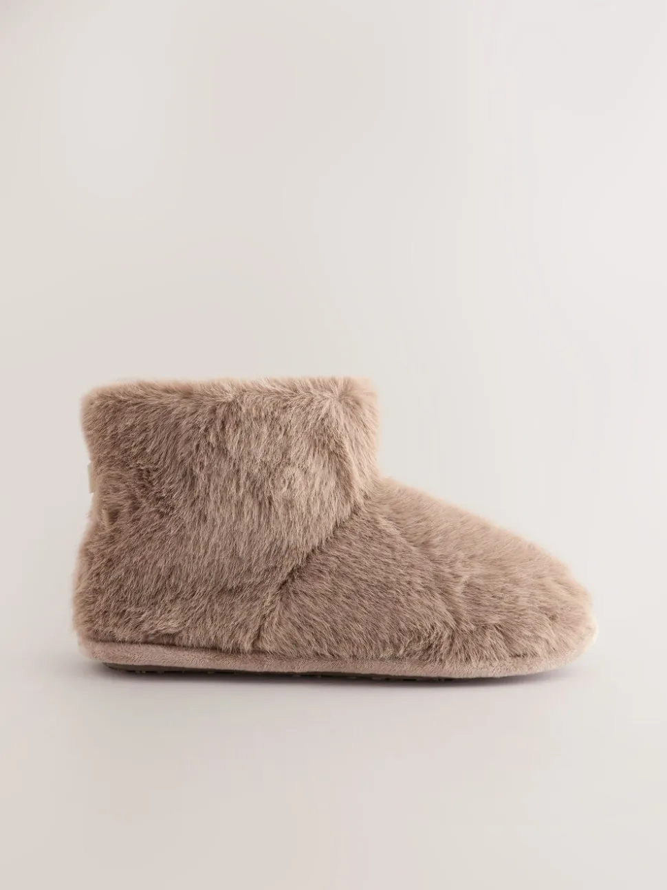 Mink Brown Faux Fur Boot Slippers
