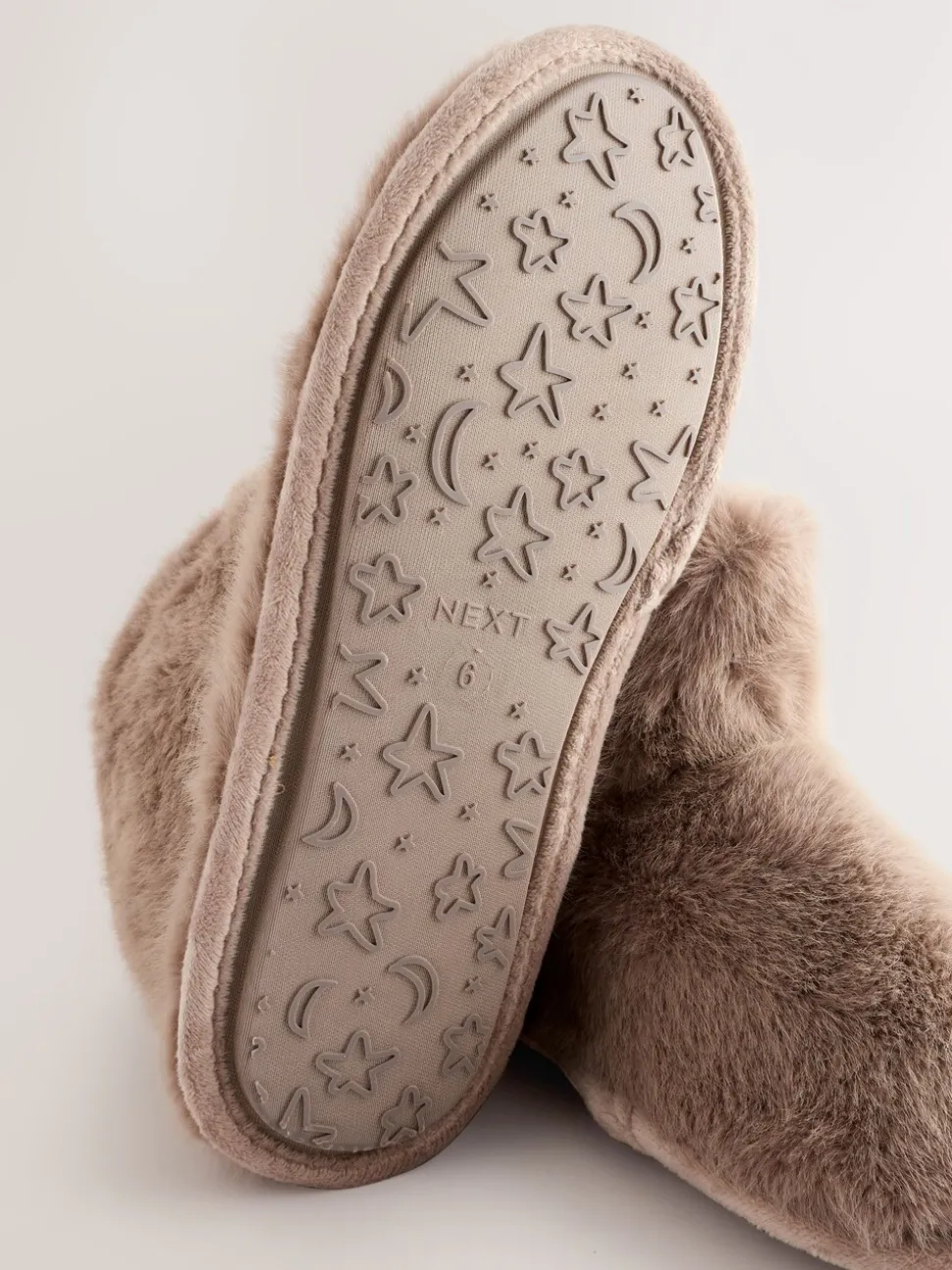 Mink Brown Faux Fur Boot Slippers